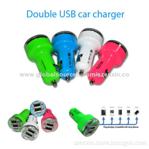 Double ABS USB Car Charger